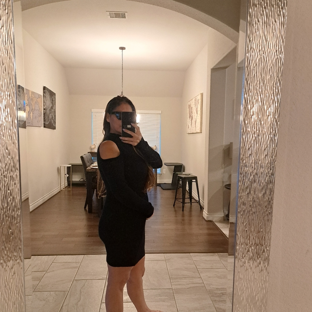 Woman's black dress